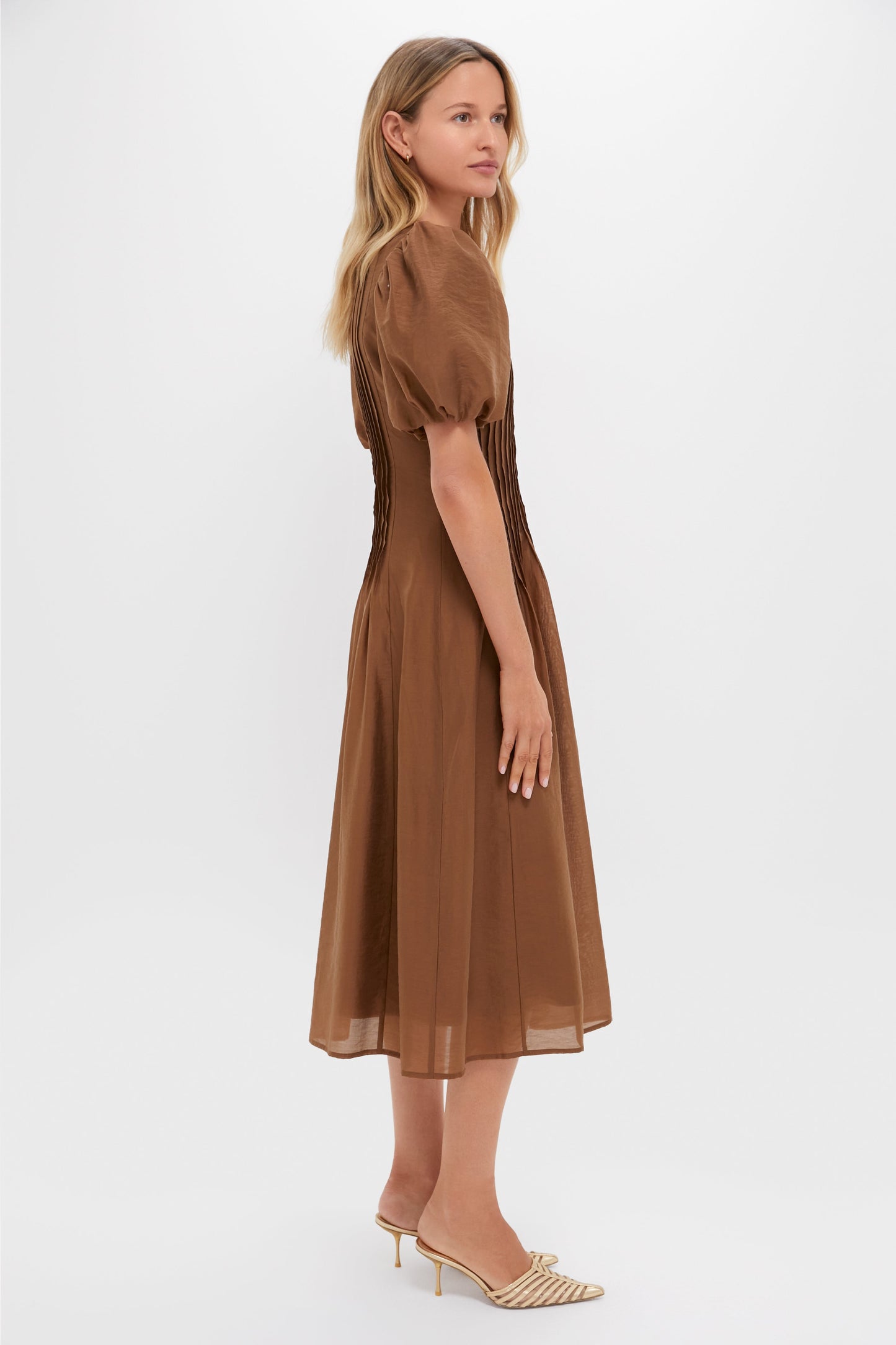 Toffee Nut Taffeta Mere Dress