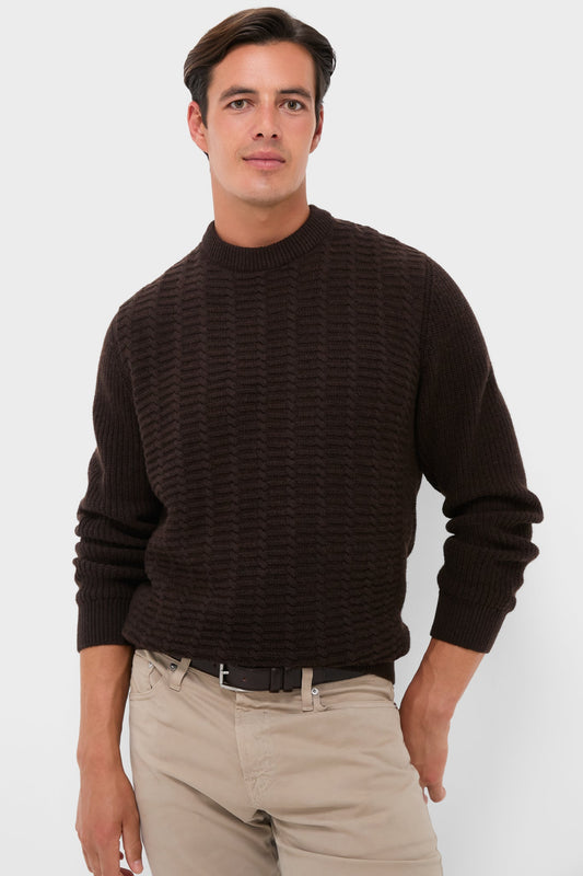 Dark Oak Cleveland Crew Neck Sweater