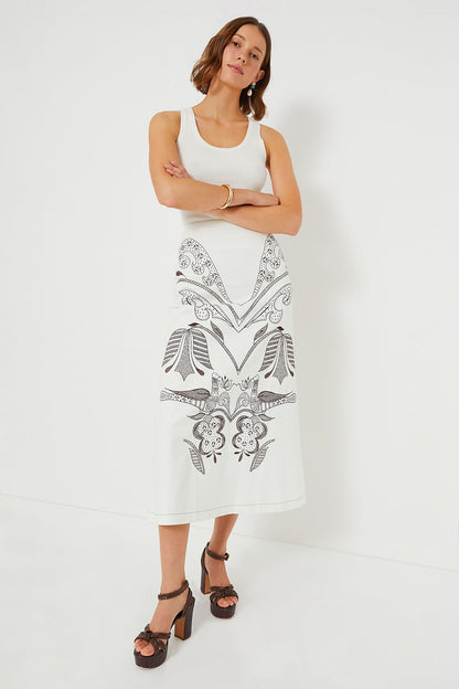 Off White Brown Sandy Skirt