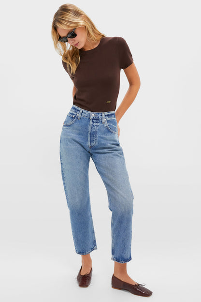 Chocolate Cashmere Silk Blend Katie Tee