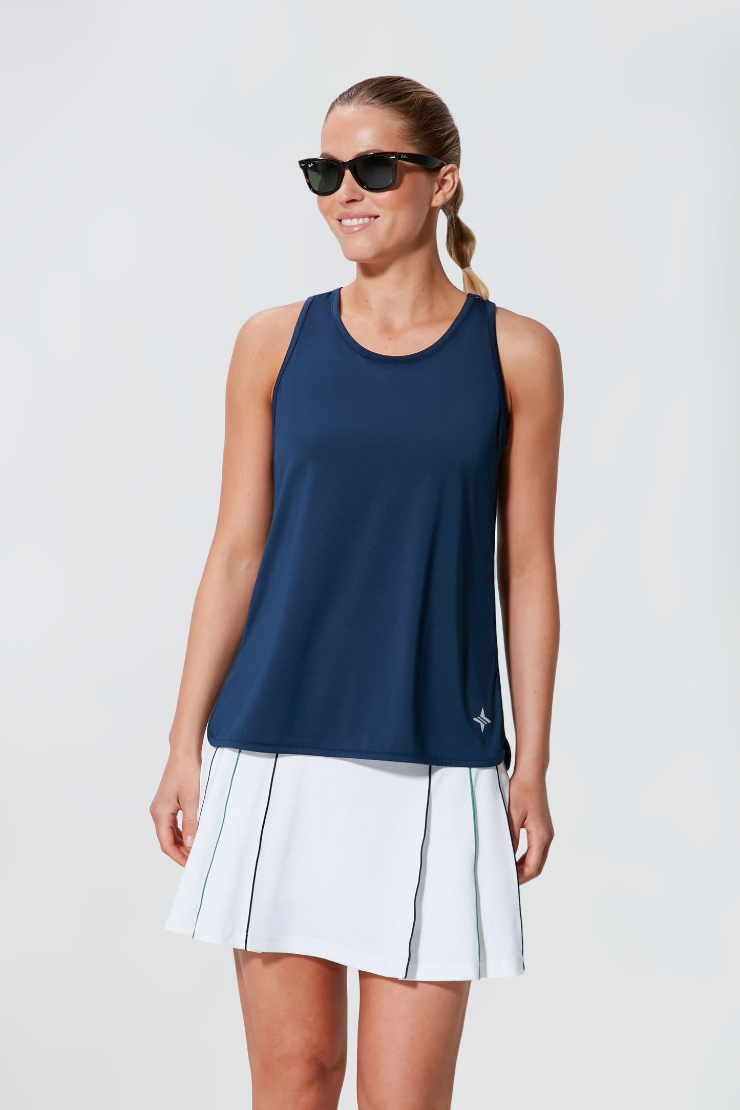 Navy Cane Racerback Ellen Tank