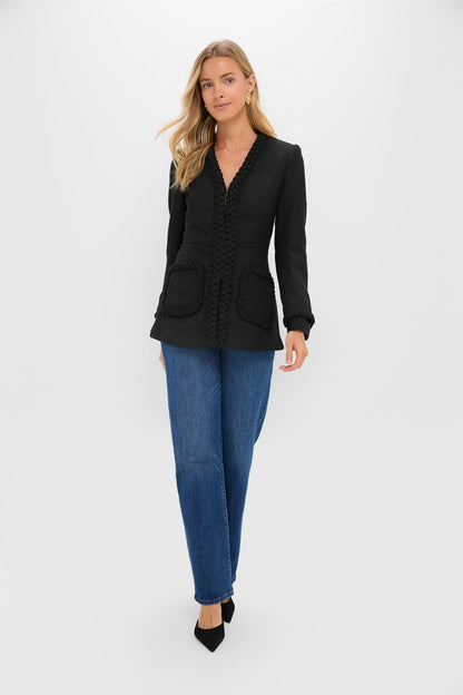 Black Braided Trim Shay Jacket