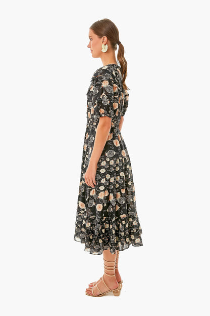Noir Floral Irvette Dress