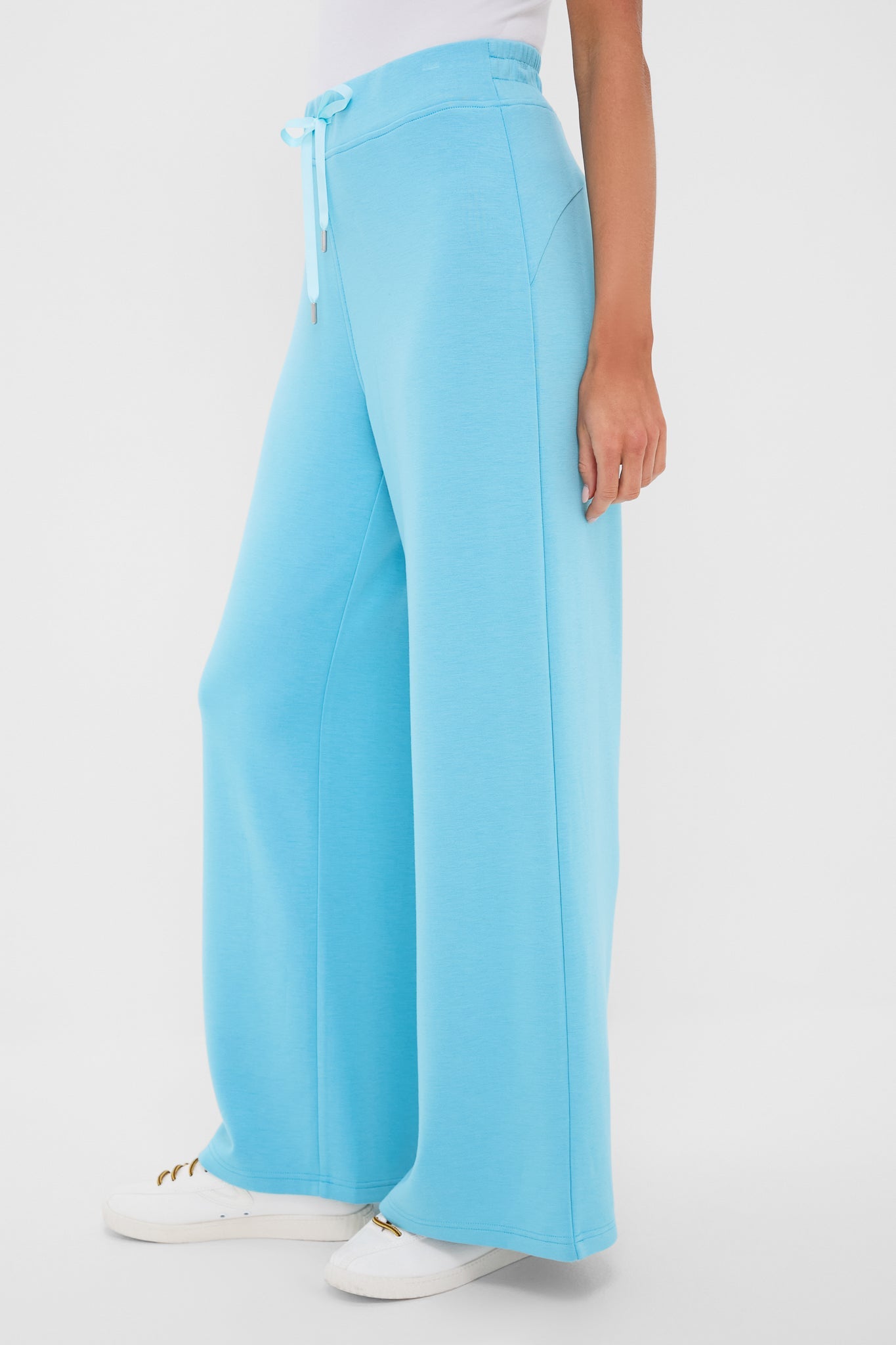 Milky Blue Wide Leg Comfort Stretch Finn Pants