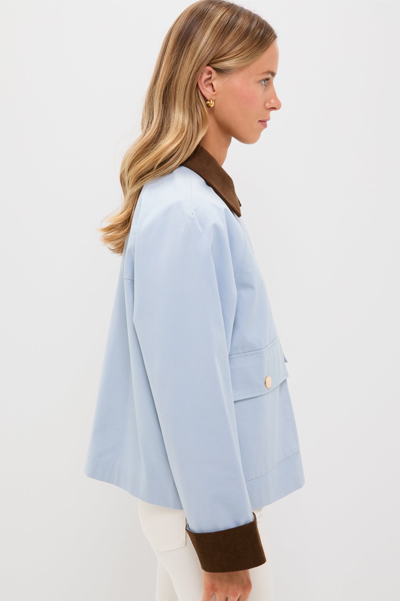 Ice Blue and Chocolate Liam Chore Jacket