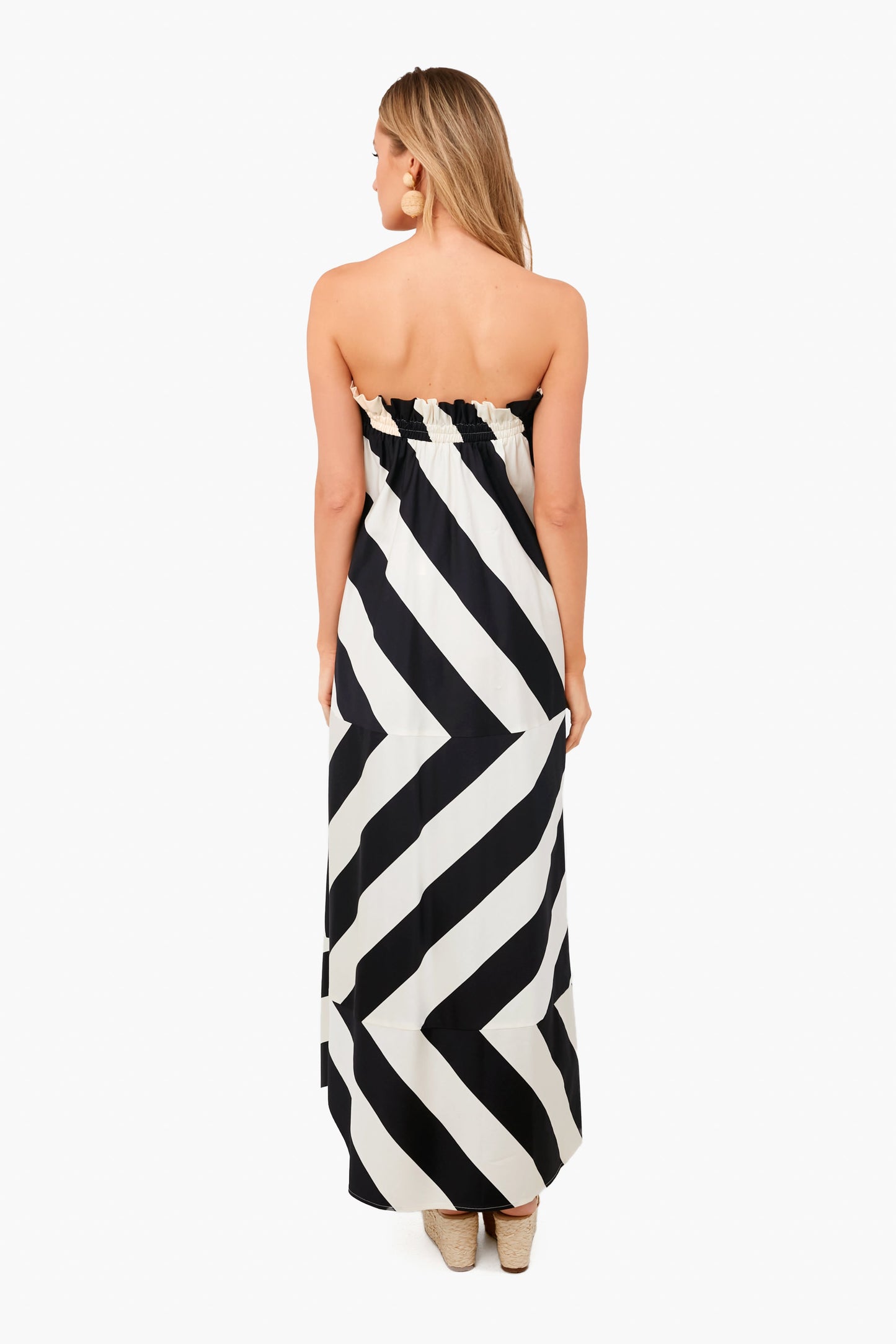 Wide Summer Stripe Maxi Dress