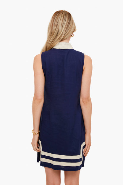 Navy Sleeveless Classic Tunic Dress