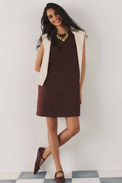 Ganache Vegan Suede Marlowe Dress