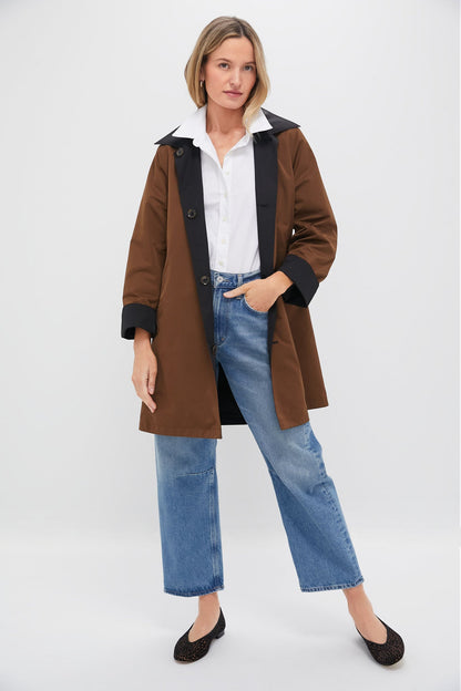 Brown and Black Water Resistant Reversible Winston Jacket