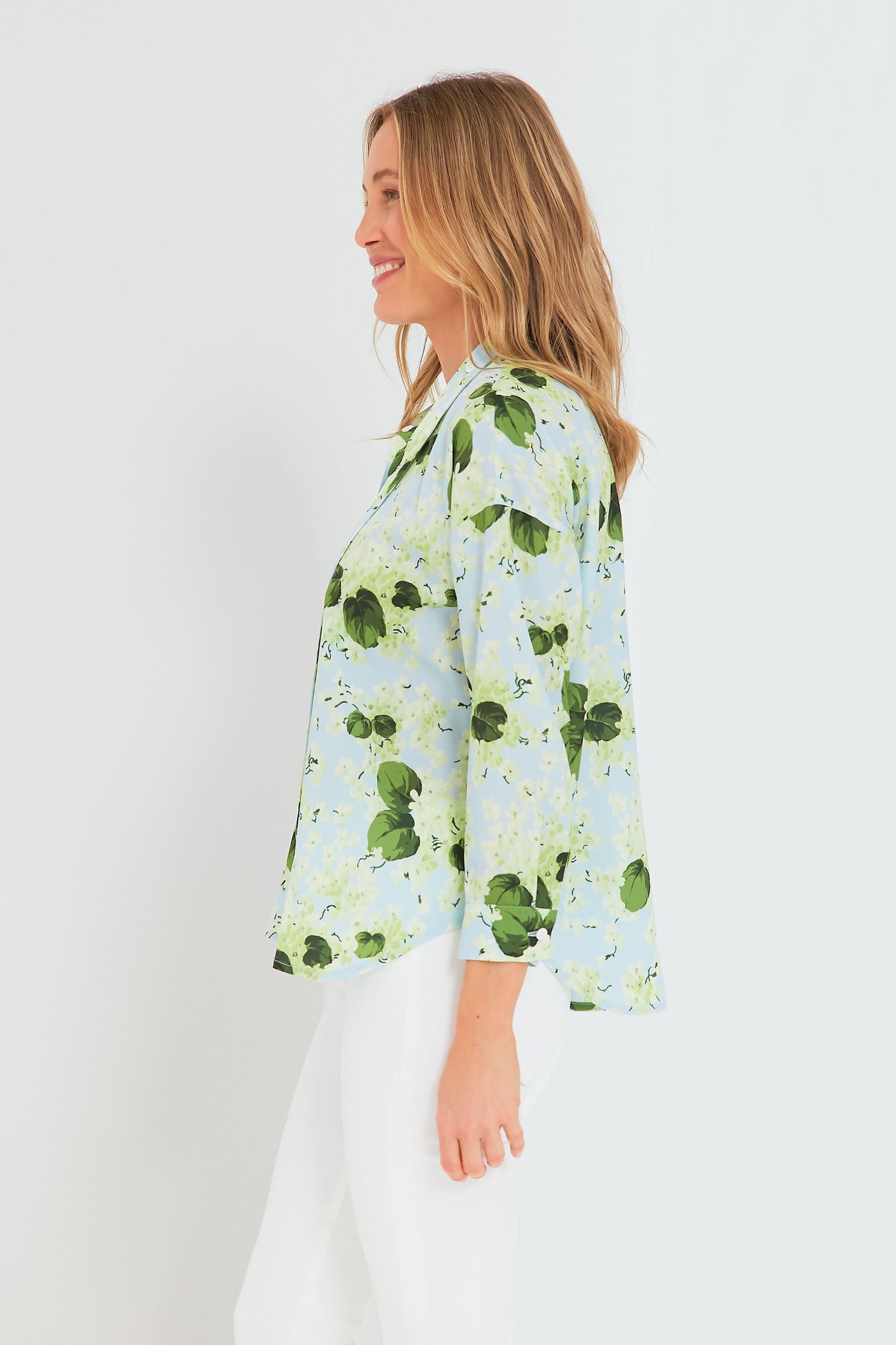 Hydrangea Blooms Hallie Tie Blouse