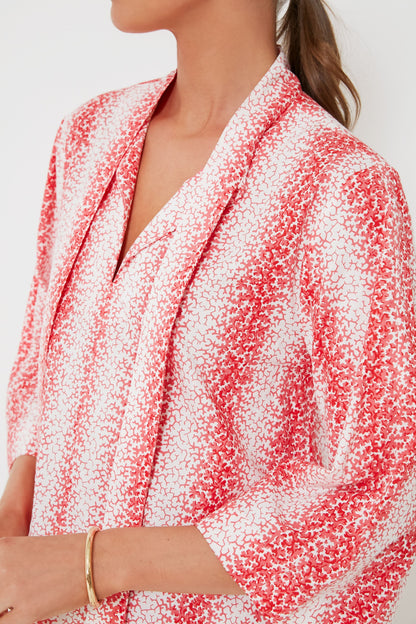 Speckled Coral Poplin Marseille Caftan